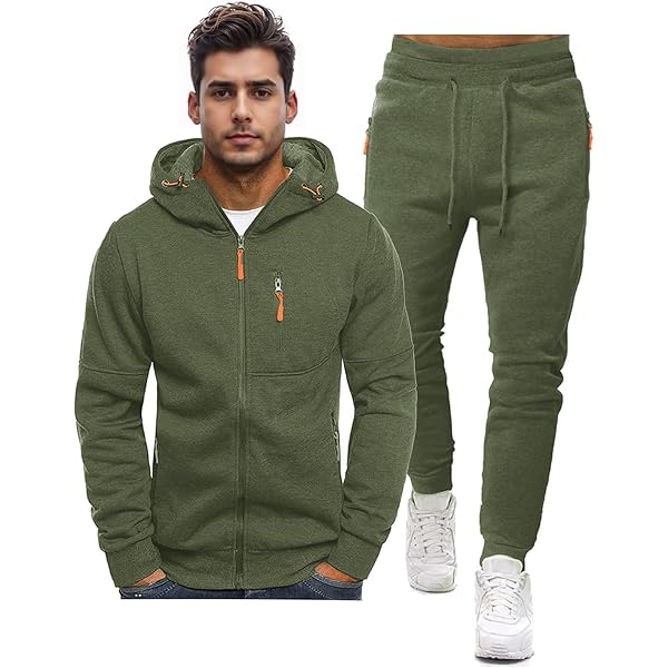 Hakjay Sweatsuits for Men 2 Piece Hoodie Men's Jogging Tracksuit